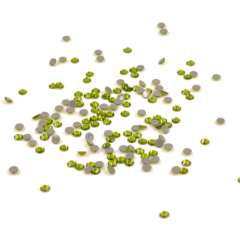 Стразы Peridot для горячей фиксации стразы рукоделия аксессуары с плоской задней