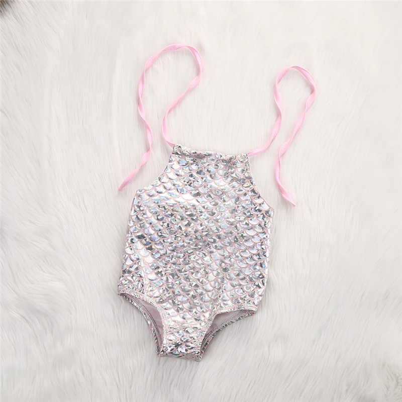 Цельный купальник русалки бикини для маленьких девочек новый детский купальный