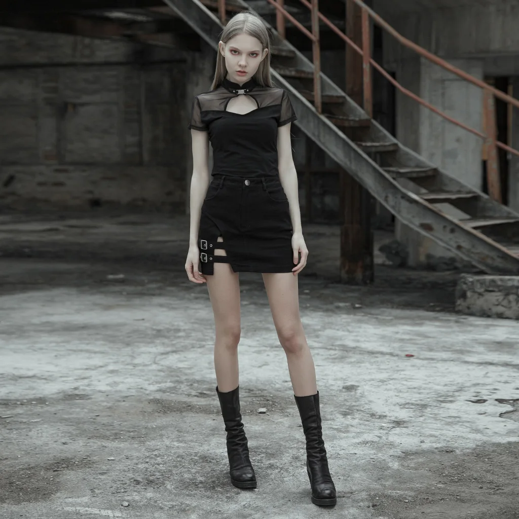 Готическая открытая уличная посылка облегающие короткие юбки в стиле панк