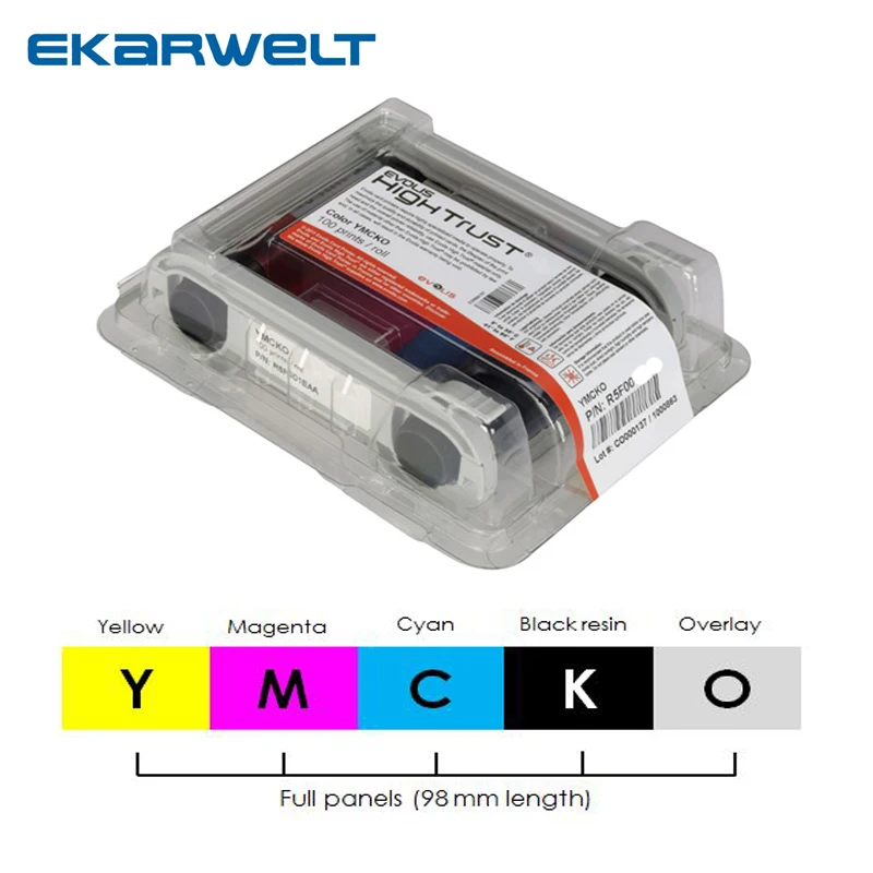Лента Evolis R5F008S130 YMCKO замена R5F008S13 для принтеров карт Zenius Primacy Elypso 300|evolis ribbon|card printer