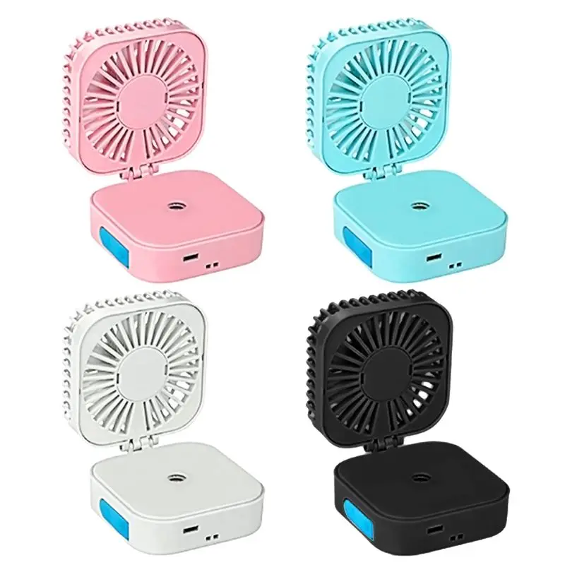 

Portable Mini USB Desktop Fan Humidifier 180 Rotation Adjustable Cooling Fan for Office Household