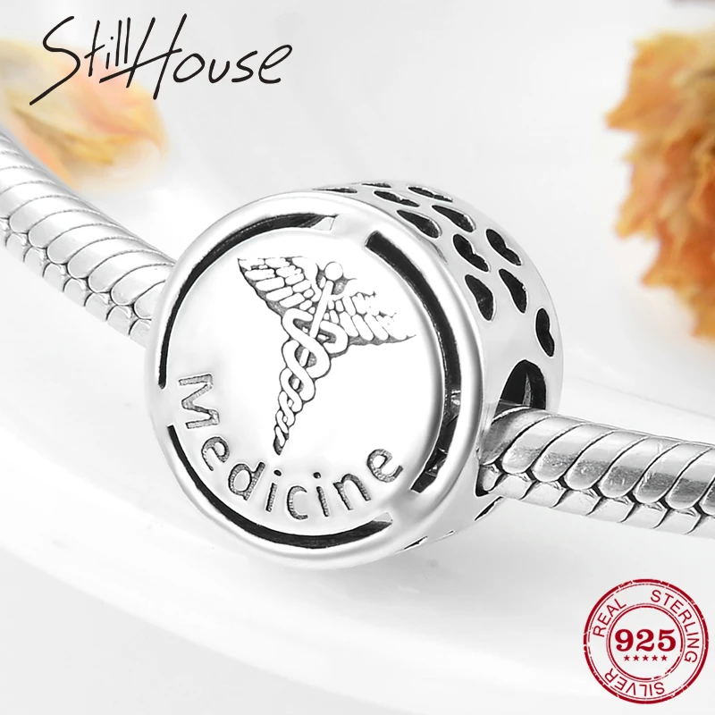 Новинка Стерлинговое Серебро 925 пробы изысканная медицина знак карьеры модные