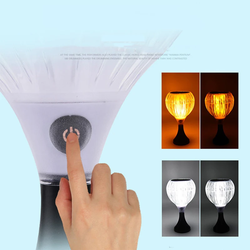 

Solar light simulation flame lawn lamp pillar head lamp wall lamp outdoor waterproof garden courtyard park corridor decorative