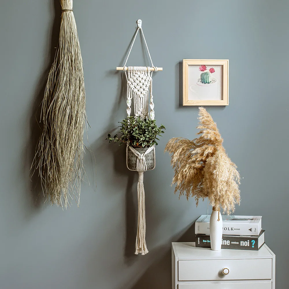 

Garden Flowerpot Holder Plant decor Useful Practical Hanging rope Wall