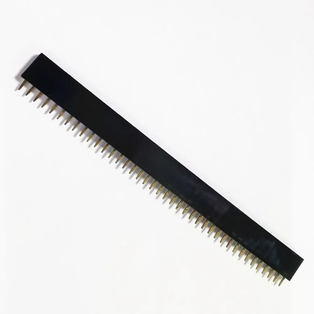 

2.54mm Pitch Single Row Female 2~40P PCB socket Board Pin Header Connector Strip Pinheader 2/3/4/6/10/12/16/20/40Pin For Arduino