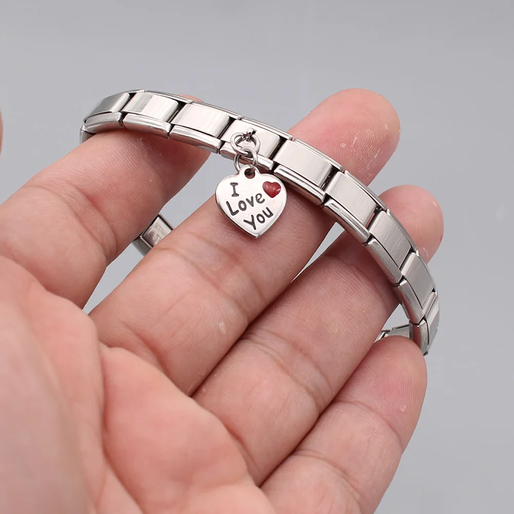 Hapiship оригинальная Маргаритка сердце из титановой стали I Love You итальянский шарм