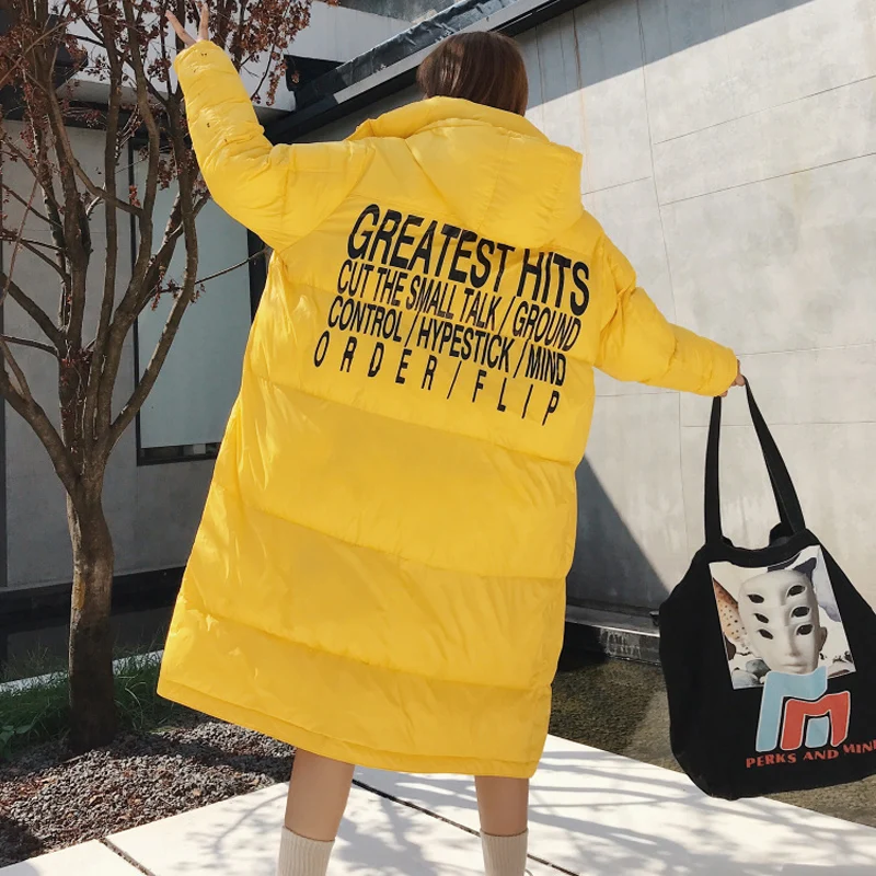 Женские зимние пальто 2021 Длинные парки женская пара черная/желтая/фиолетовая