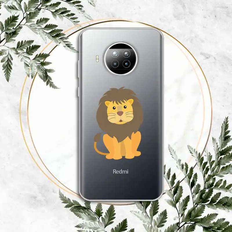 

Cute cartoon little lion Phone Case Transparent for Xiaomi Redmi note 10 t 8 9 pro lite 11