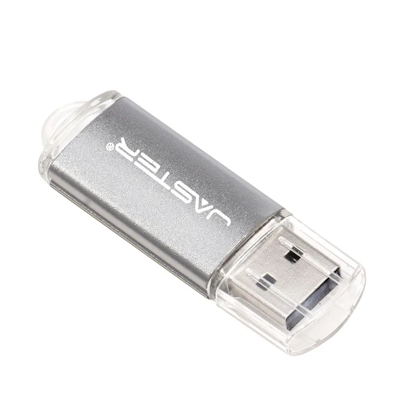 Silver JASTER мини-флеш-накопитель USB флэш-накопитель 4 ГБ 8 ГБ 16 ГБ 32 ГБ 64 Гб 128 ГБ Флешка металлический флеш-диск Usb 2,0 карта памяти USB - Цвет: Silver