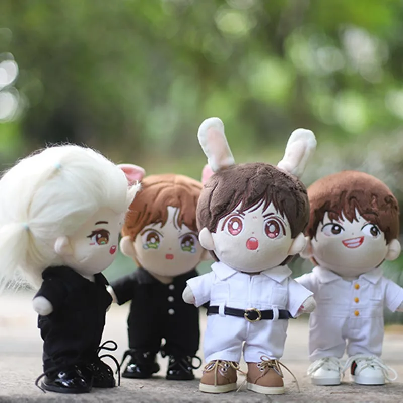 

The same as stars 20CM Plush Idol Doll One-piece Cargo Pants 20CM Cotton Stuffed Doll Clothes Accessories