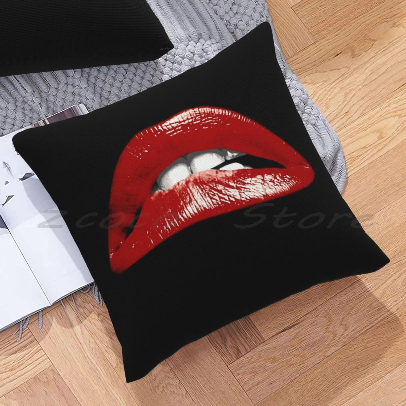 Наволочка в виде губ наволочка с надписью хлопковая льняная плюшевым помпоном