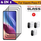 Закаленное стекло для Xiaomi Poco F3 Защитное стекло для экрана для Xiaomi Poco F3 пленка для камеры для Xiaomi Poco F3 защитное стекло