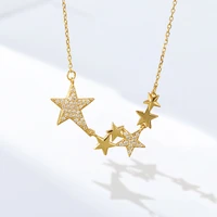 sterling silver 925 star pendant and necklace gift for women minimalist gold chain fashion necklace accessories jewellery