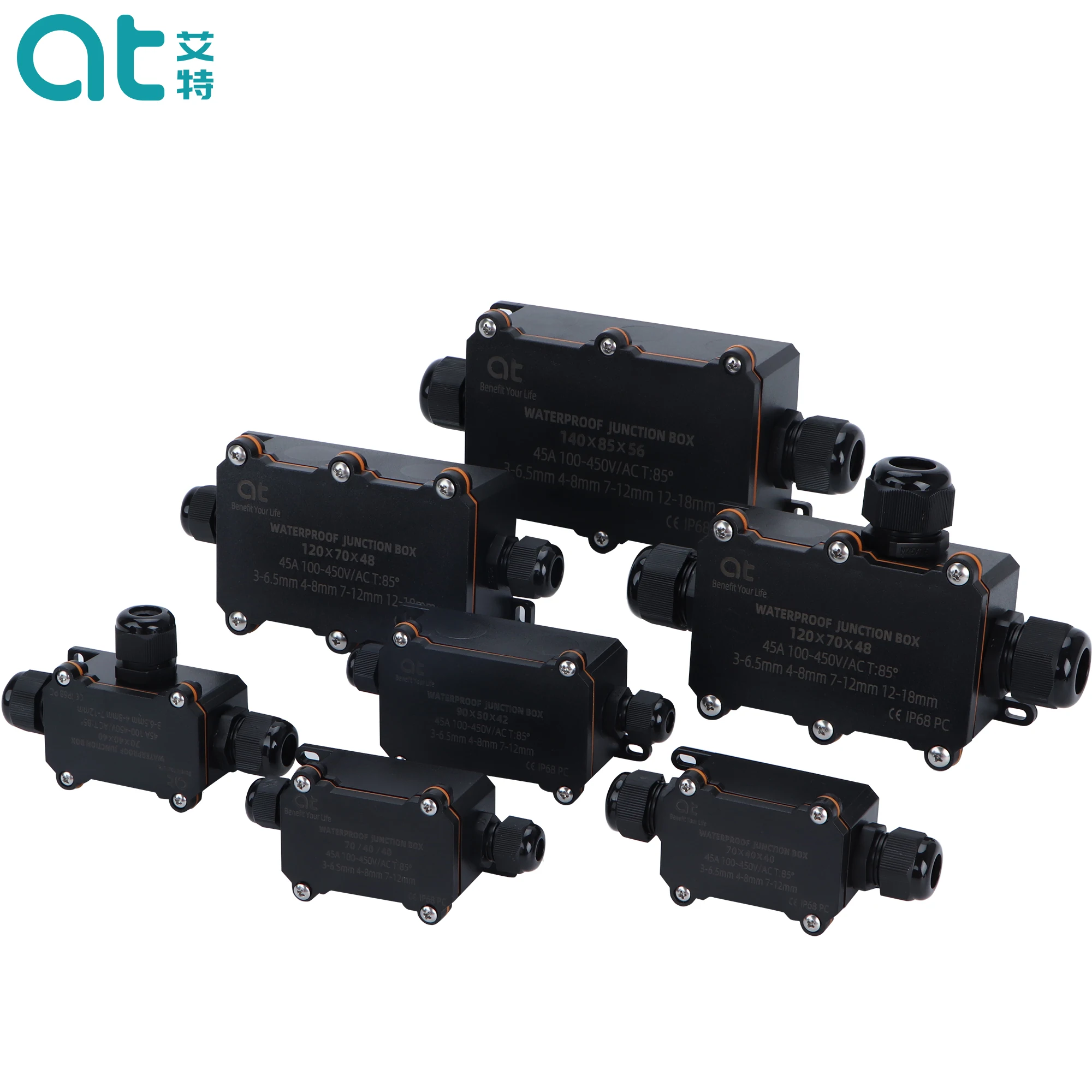 IP68 водонепроницаемая распределительная коробка Электрический 2/3/4 Way корпус