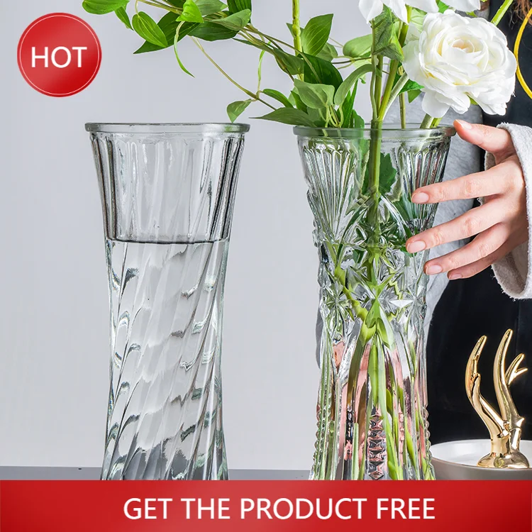 

Cheep Glass Vase Artificial Decoration Home Vintage Table Decoration Vase Living Room Dried Flowers Pot De Fleur Home Decor