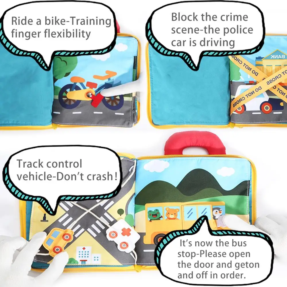 Детские игрушки Beiens для раннего обучения мягкие тканевые книги с животными