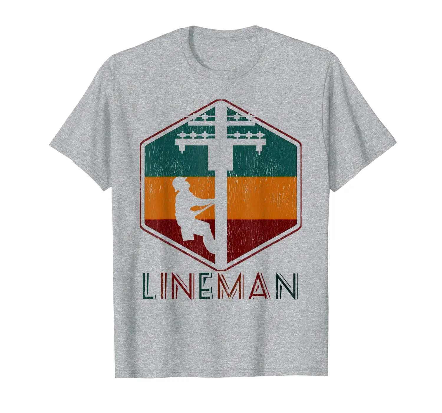 

Mens Lineman - Retro Vintage Electrician Technician Gift T-Shirt
