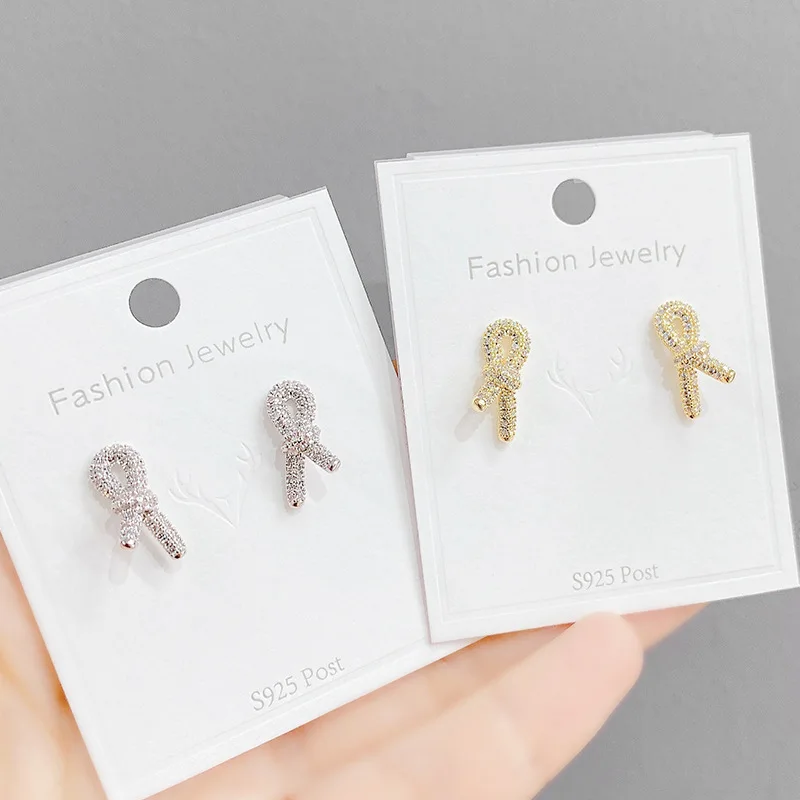 

Оптовая продажа, модная игла из стерлингового серебра, украшенная драгоценным бантом, новый тренд для женщин