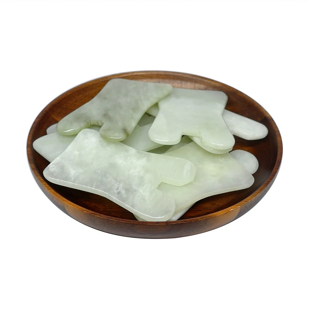 Оптом и в розницу натуральный нефритовый тонкий u образный соскабливающий