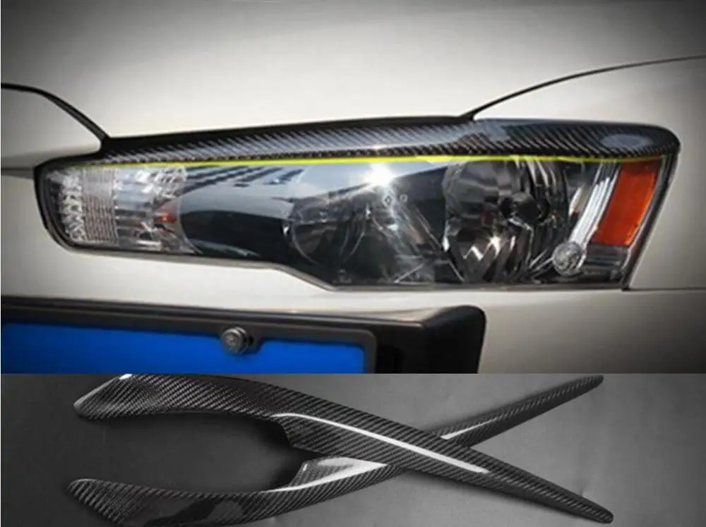 Реснички для Mitsubishi Lancer X 2007-2015 углеродное волокно | Автомобили и мотоциклы