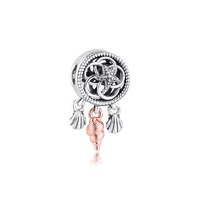 openwork seashell dreamcatcher charm for silver 925 bracelets fashion 2020 summer beads for jewelry making new findings women