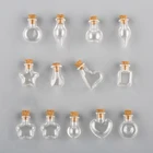 5 шт. мини-бутылочка для желаний с пробкой, геометрические флаконы, декоративные очки, пустые банки, аксессуары сделай сам, подвеска для ключей, подарок, милый Декор