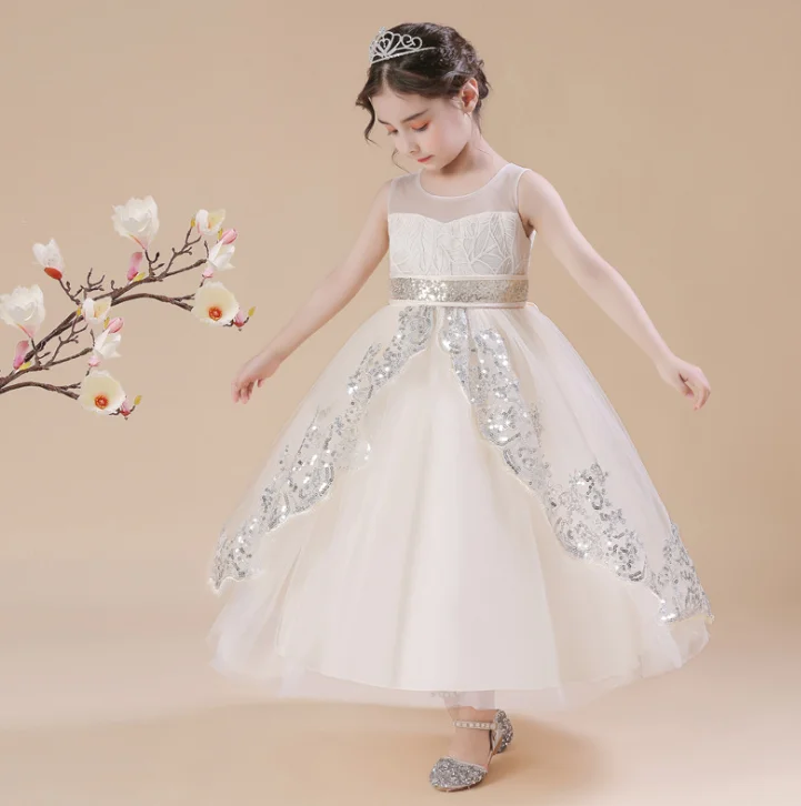 Новое Элегантное платье для девочек принцессы вечернее вечерние платья на