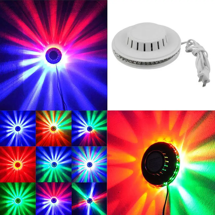 

Светодиодный сценический RGB мини-светильник с 48 светодиодами, цветной Вращающийся Диско-светильник с двойными шариками для вечерние, дидже...