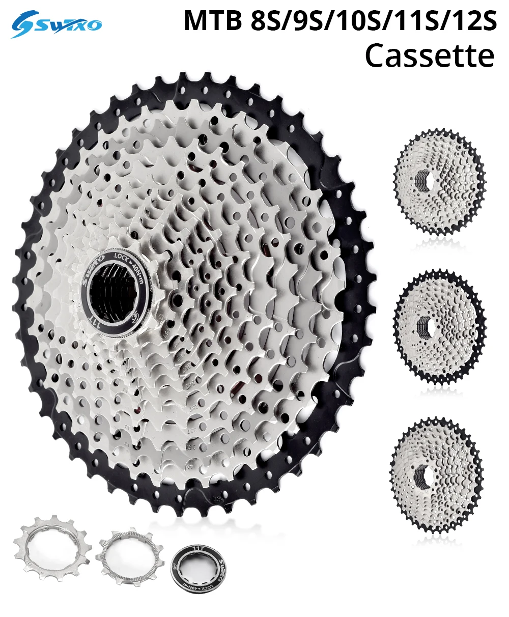 

SWTXO Durable MTB Cassette 8/9/10/11/12 Speed 32/36/40/42/46/50/52T Mountain Bicycle Freewheel Bicycle Sprocket For Shimano/SRAM
