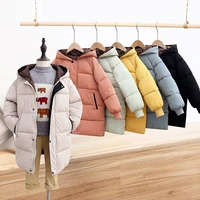2021 childrens coat winter teenage baby boys girls cotton padded parka coats thicken warm long jackets toddler kids outerwear