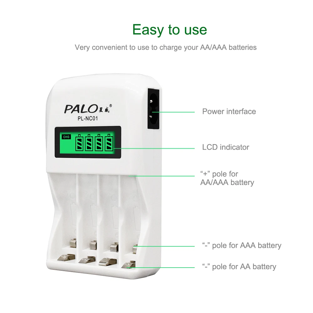 4 шт. AA батареи, перезаряжаемые батареи 1,2 V AA 3000mAh Ni-MH Предварительно заряженный аккумулятор 2A батареи для камеры фонарик