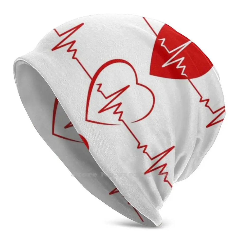 

Кардиограмма сердца унисекс для мужчин и женщин, тонкая шапочка, Повседневная шапочка, кардиограмма сердца, пульс, ЭКГ, любовь, ЭКГ, медицина