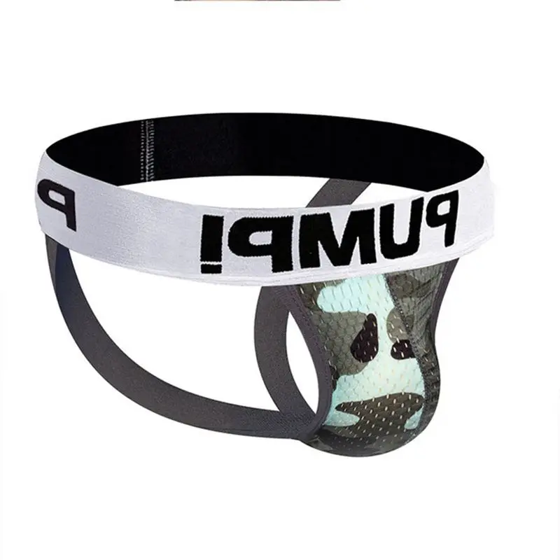 Мужские трусы стринги с заниженной талией черные бикини из сетчатой ткани джоки