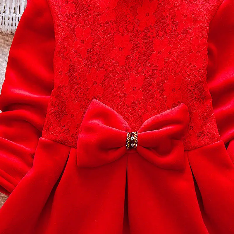 Утепленная бархатная одежда для маленьких девочек детское праздвечерние чное