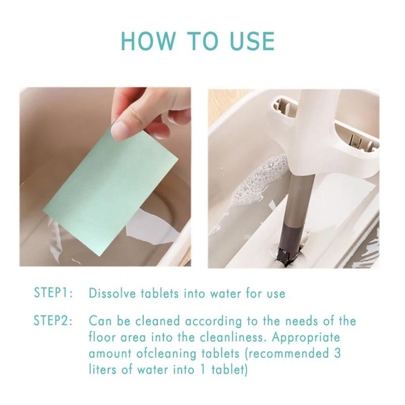 

10/30PCS Practical New Bag Tile Floor Cleaner All-around Dissolving Paper Cleaning Sheet For Cleaning Wooden Floor Tiles