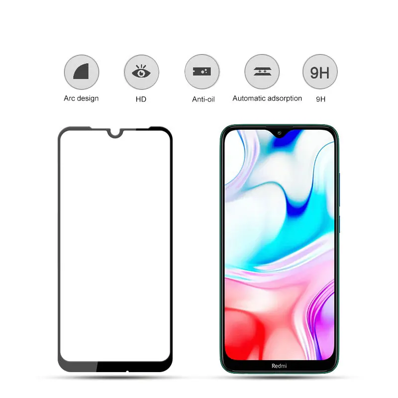 Для Xiaomi Redmi Note 8 Pro Redmi 8 полное клеевое покрытие закаленное стекло защитный чехол для экрана для Xiaomi Redmi 8A 8 A 64G 32GB пленка