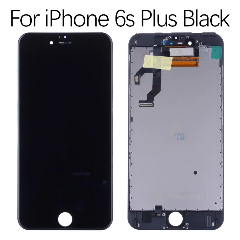 Black 6S Plus AAA OEM Дисплей для iPhone 6 6S 6 Plus 6S Plus LCD в сборе с тачскрином на рамке черный белый - Цвет: Black 6S Plus