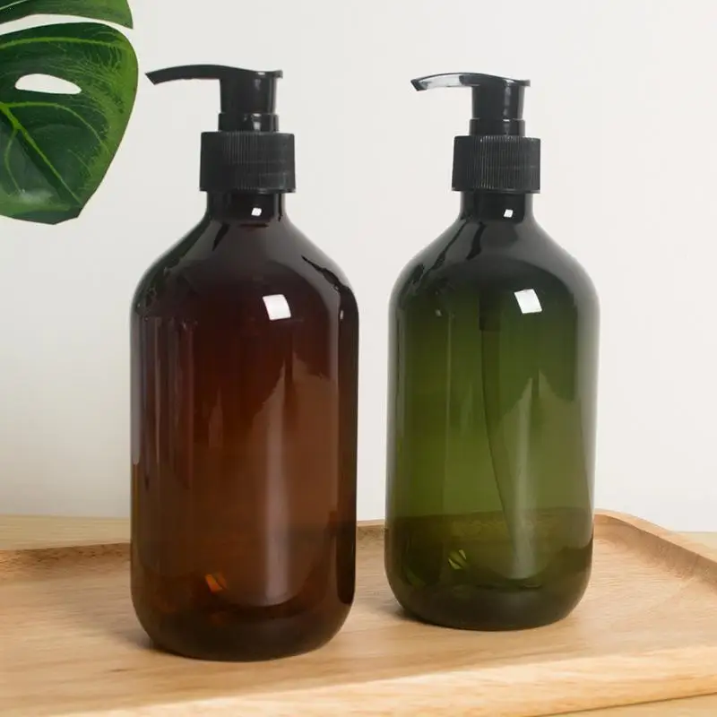 

300ml Bathroom Lotion Shampoo Shower Gel Holder Soap Dispenser Empty Bottle Portable small Transparent Plastic Empty Spray Bottl