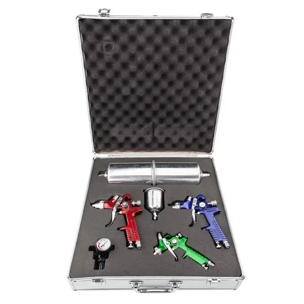 HVLP Воздушный пистолет распылитель набор зеленая автомобильная краска Basecoat Clearcoat