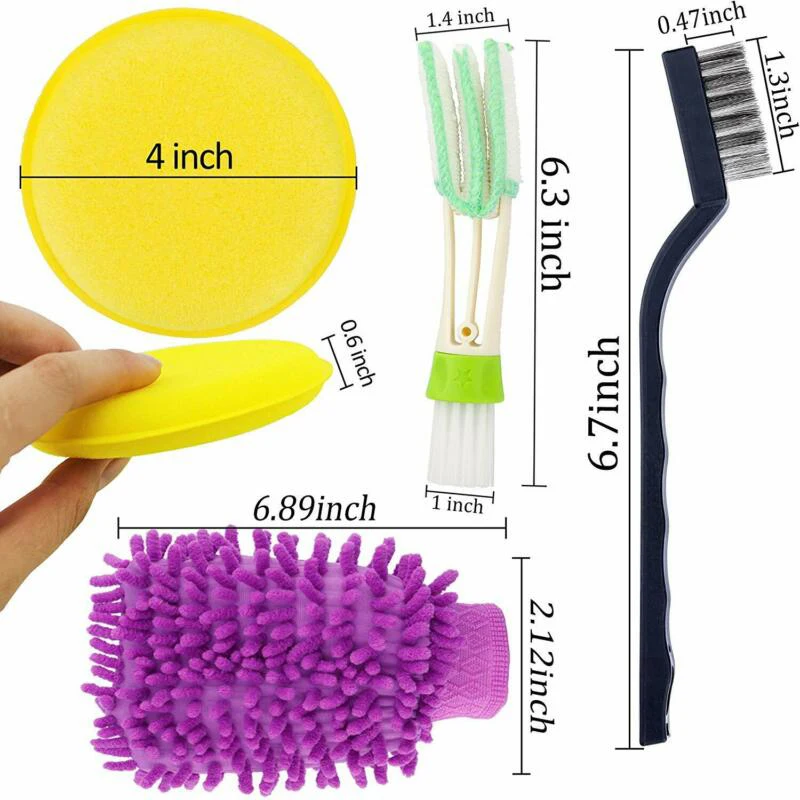 13 шт. Набор щеток для чистки автомобиля|Набор материалов шлифовки и полировки| |