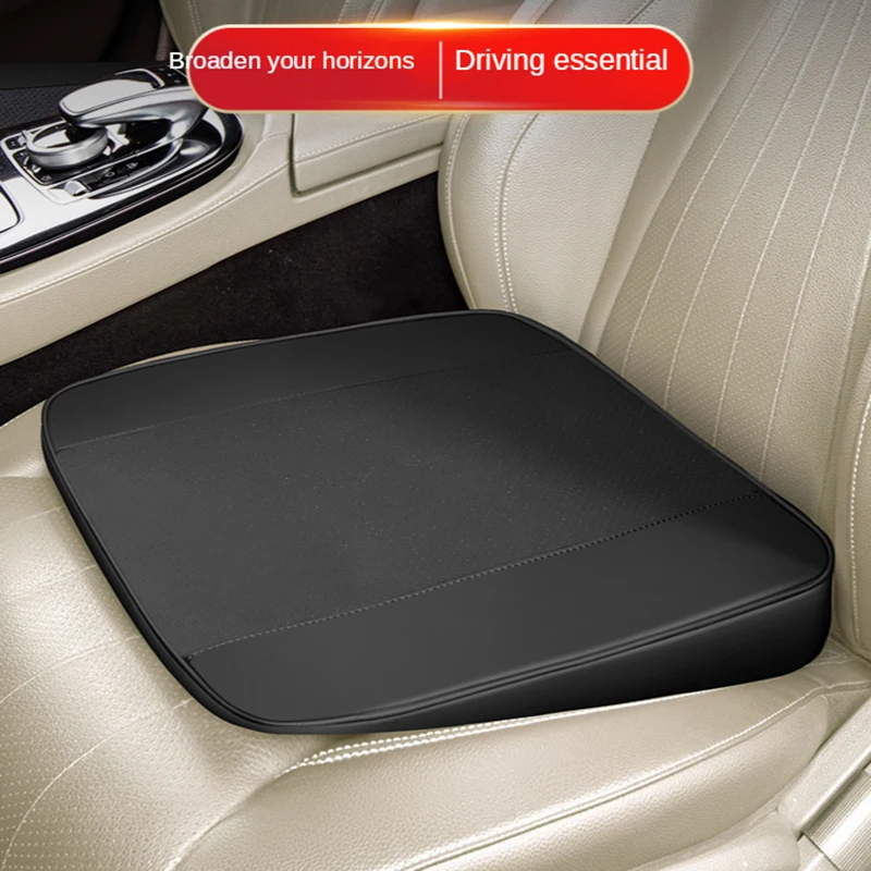 

Leather Mesh Driver's License Increasing Seat Cushion Automobile Single Front Seat Mat Protector Butt Support Cover Padding
