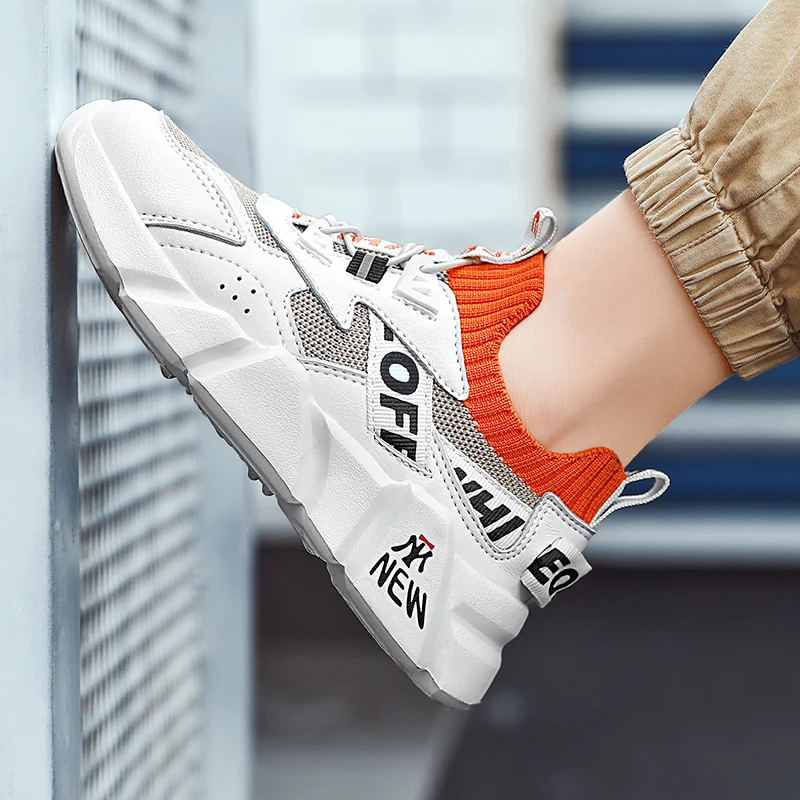 

Brand Designer Casual Children Boys School Shoes Anti Slip Boys Sock Sneakers Wearable Young Boy Casual Footwear Size 30-39
