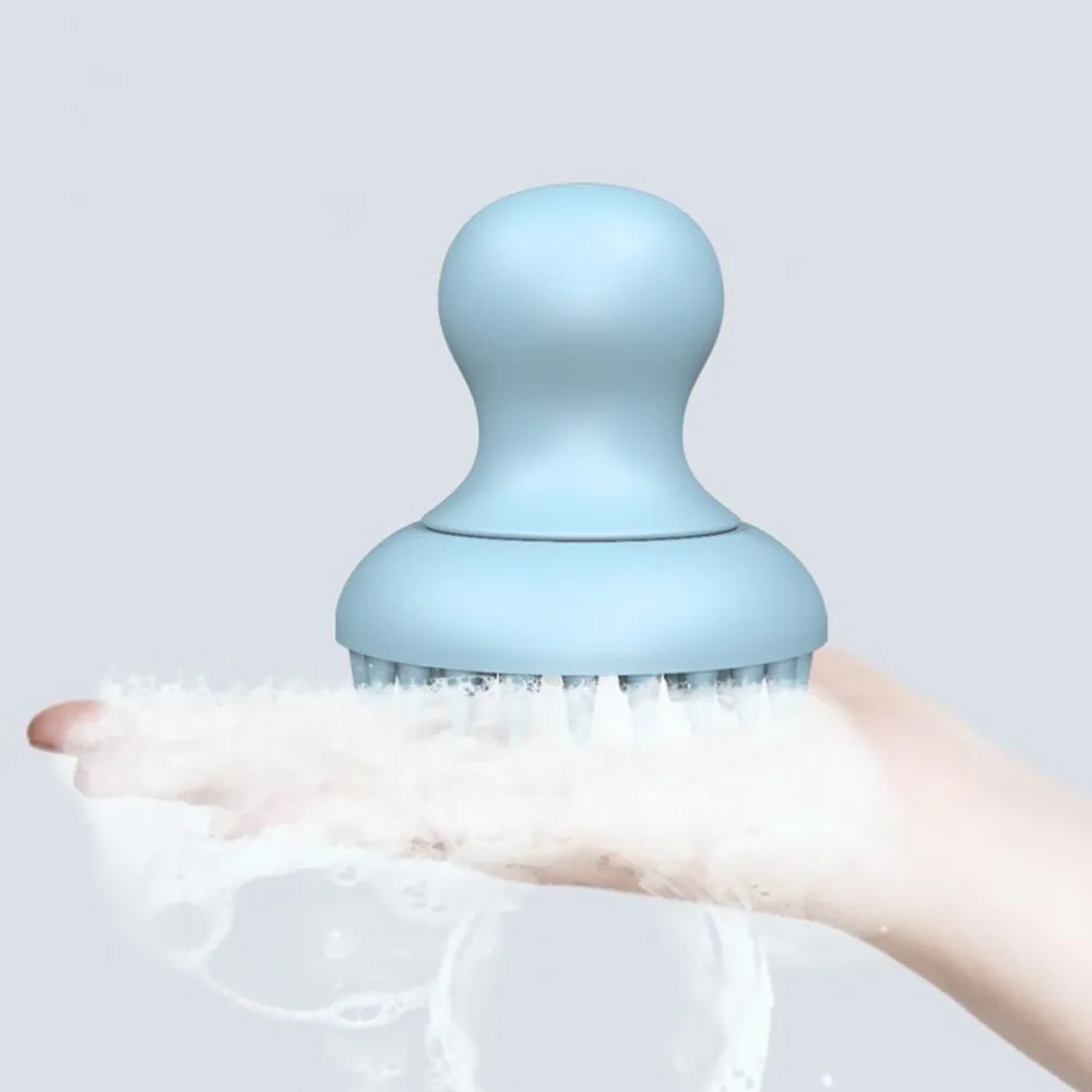 

1Pc Silicone Hair Scalp Brush Practical Body Scrubber Brush (Blue)