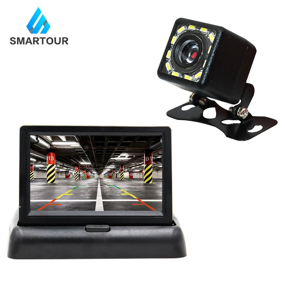 Display 12 camera Smartour Автомобильная камера заднего вида для парковки HD цветная камера заднего вида автомобильный монитор для парковки 140 градусов Водонепроницаемая Автомобильная камера заднего вида - Название цвета: Display 12 camera
