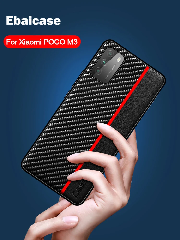 

For Redmi Note 10 K40 Pro Case Carbon Fiber PU Leather Cover For Xiaomi Mi 11 Ultra 10T Pro POCO M3 F3 X3 Pro NFC Back Case