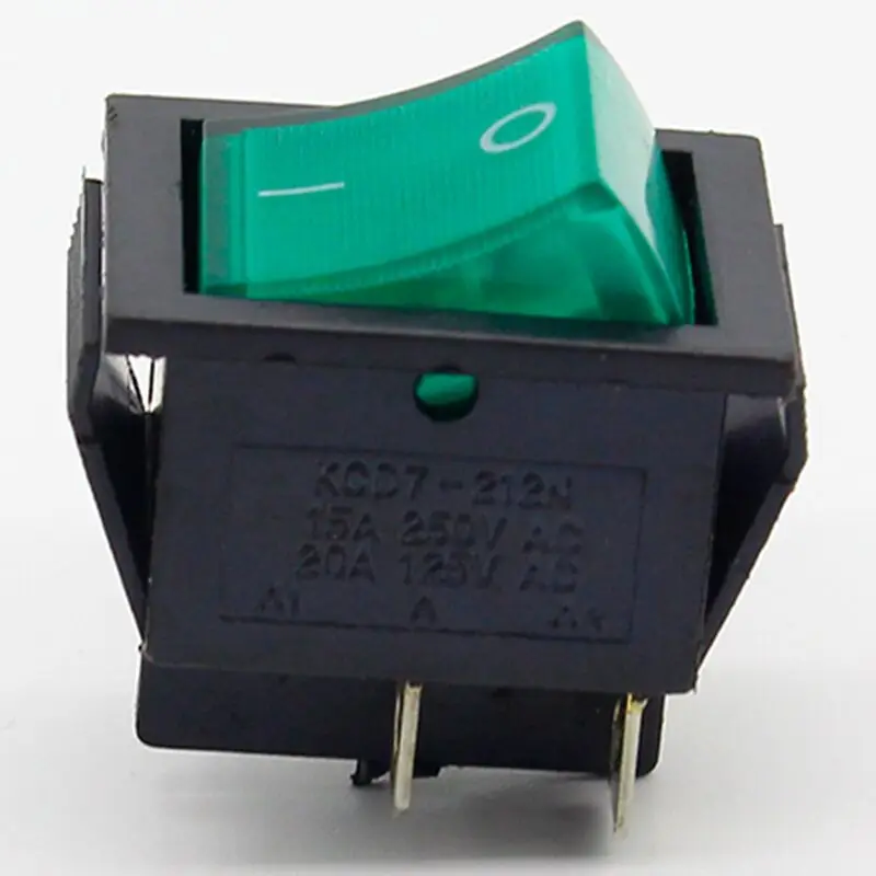 Переключатель типа корабля KCD 4 фута 2 зеленых переключателя питания становятся