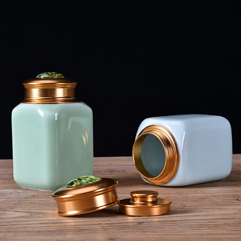 Чайная коробка с двойным запечатыванием банка для хранения чая жестяная