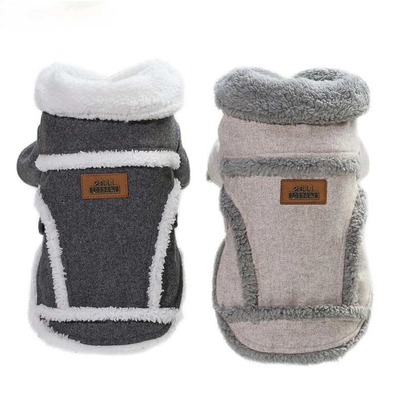 

Зимняя одежда для маленьких собак, мягкая подкладка, теплый мягкий флисовый ошейник для чихуахуа, французского бульдога, одежда для домашни...