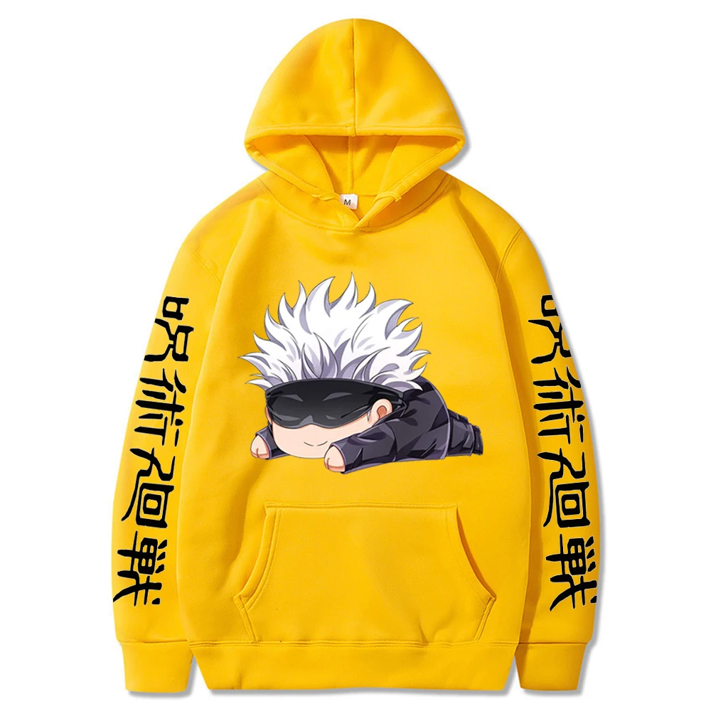 Толстовка Gojo Satoru Kawaii с рисунком аниме унисекс зимняя теплая спортивная одежда