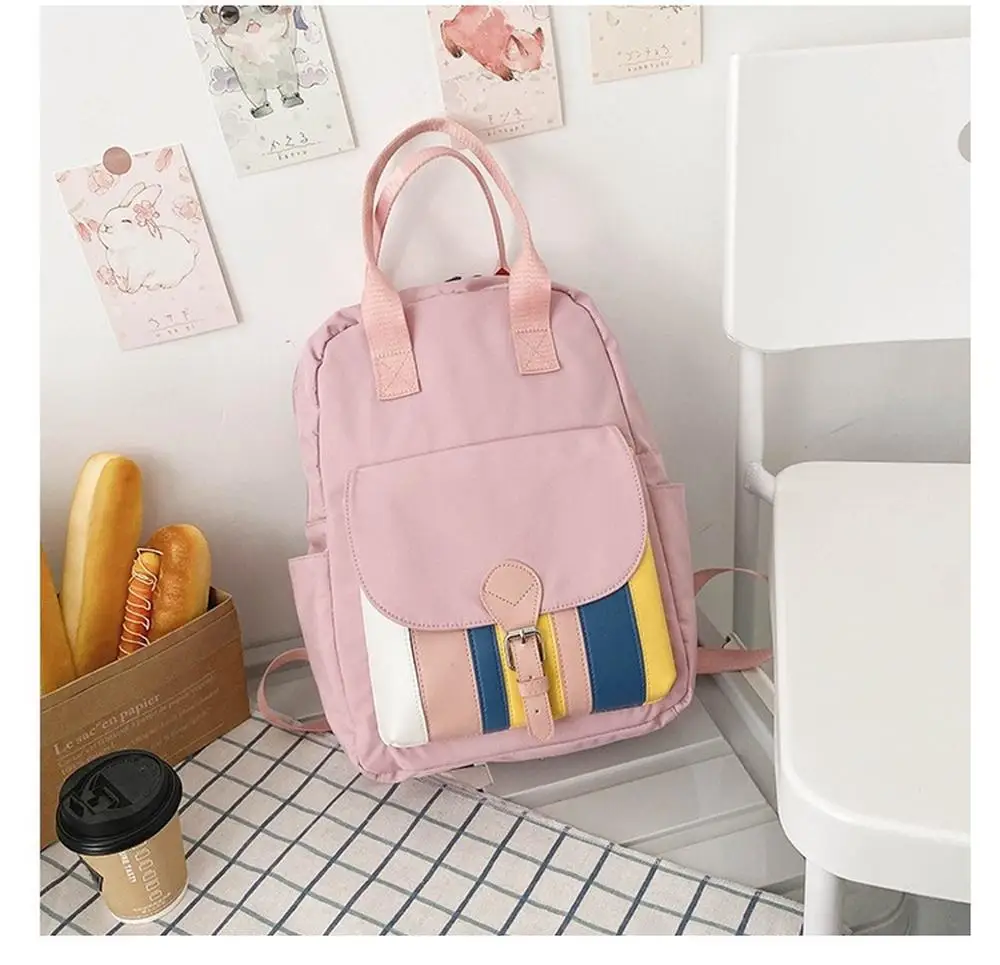 

Backpack Large Capacity Nylon Bags for Men and Women Backpacks Laptop Travel Simple Schoolbags